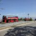 Се запали двокатен автобус на ЈСП на Средно Водно